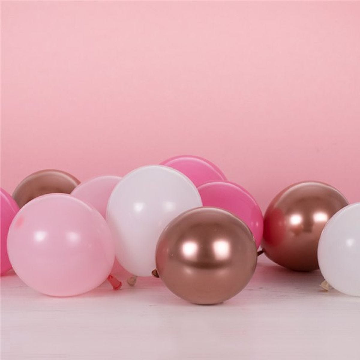 Blush & Rose Gold Mix Latex Balloons - 5"