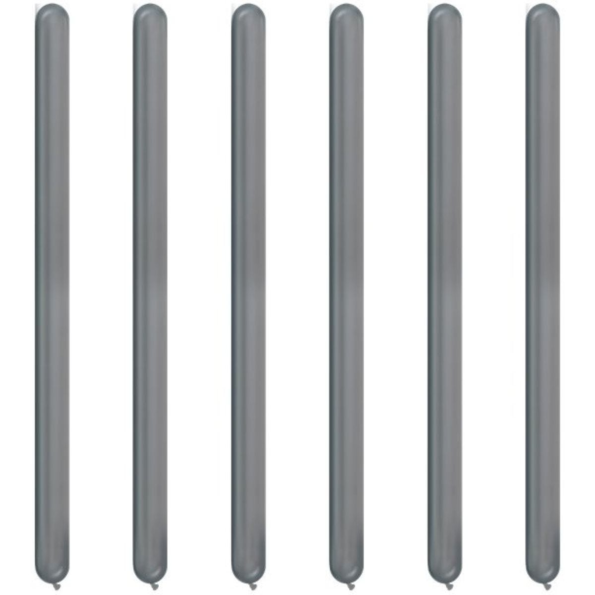 Silver Chrome Modelling Balloons - 260Q Latex