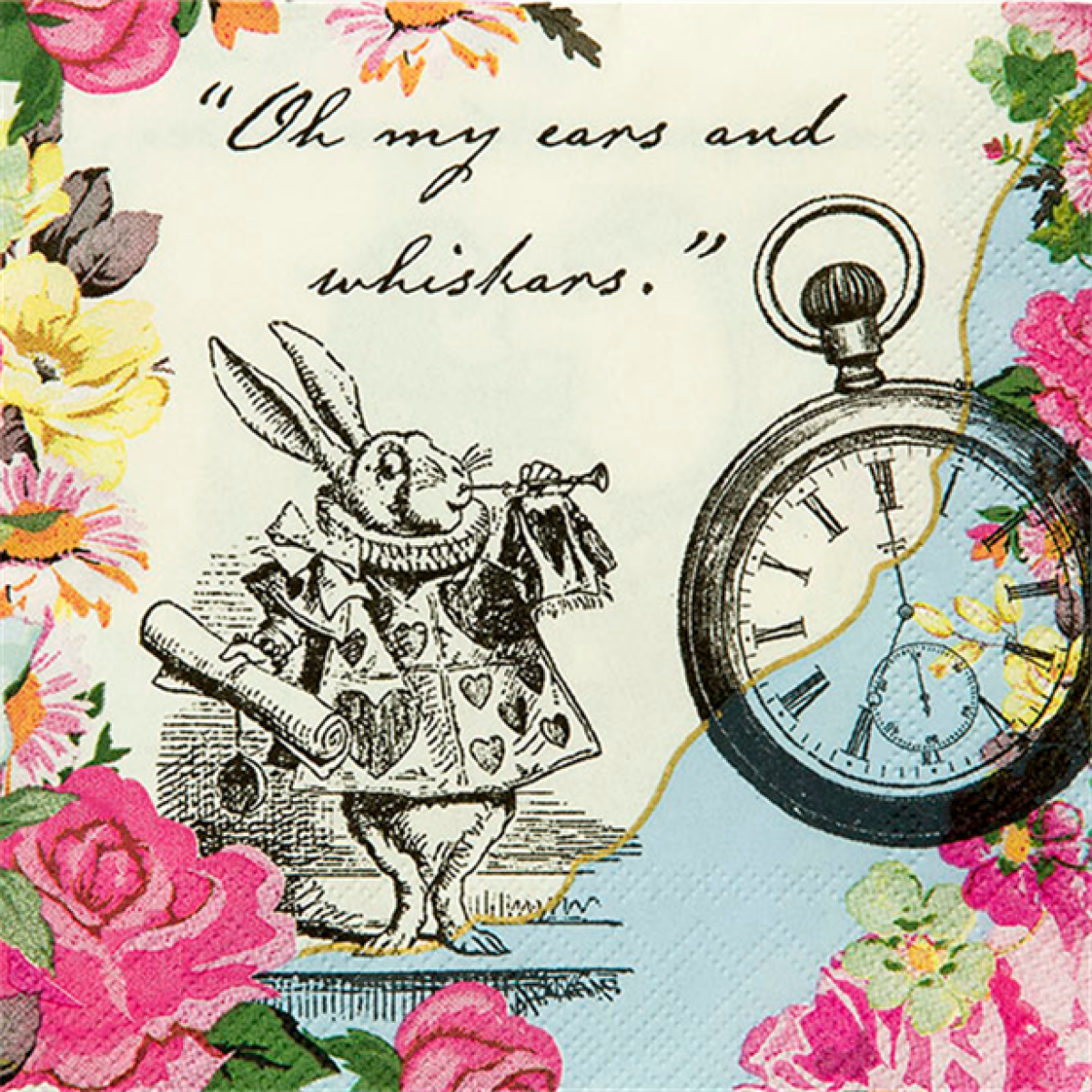 Alice in Wonderland Napkins - 25cm