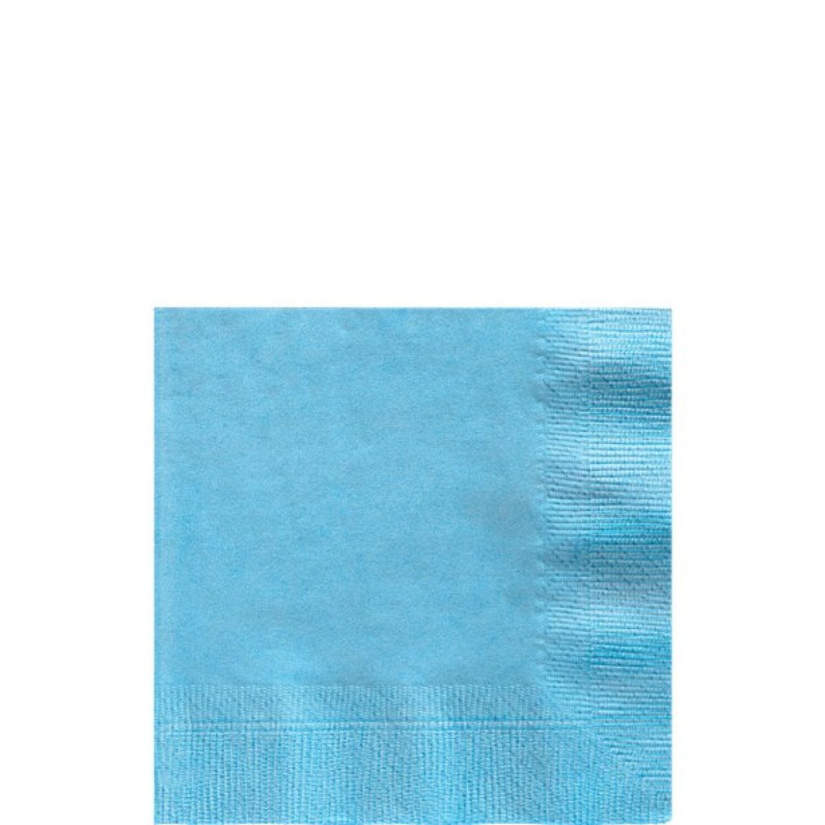 Baby Blue Beverage Napkins - 25cm