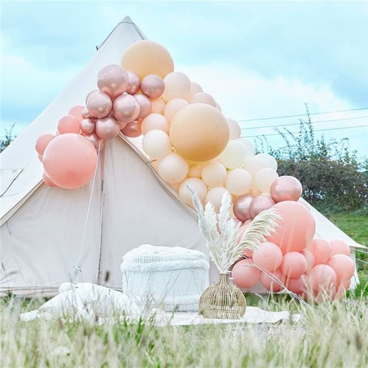 Peach, Nude & Rose Gold Large Balloon Arch DIY Kit