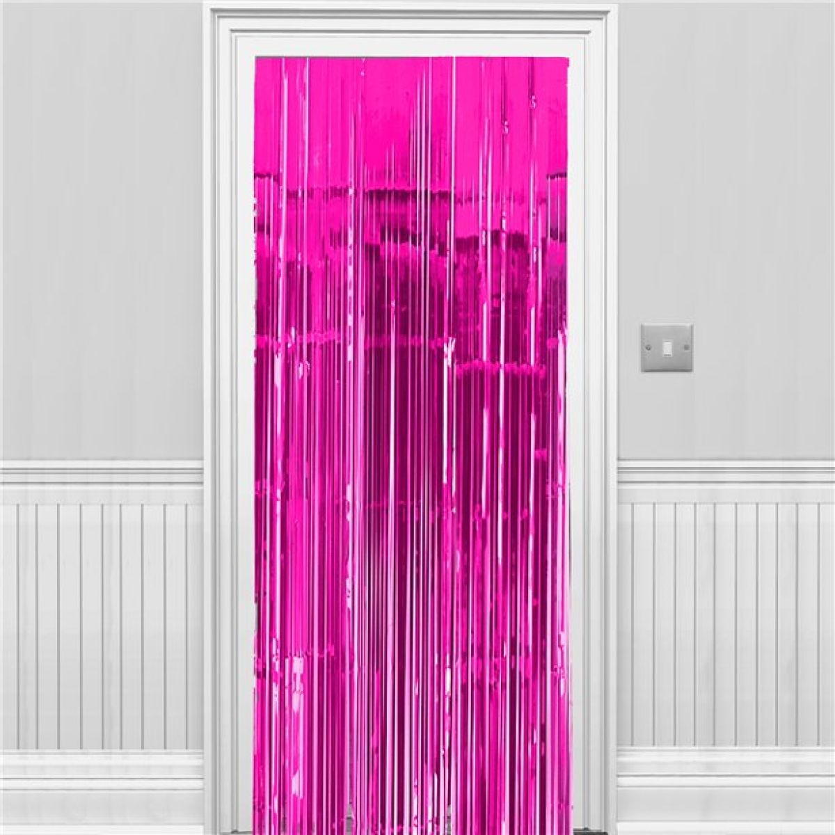 Bright Pink Foil Curtain - 2.4m