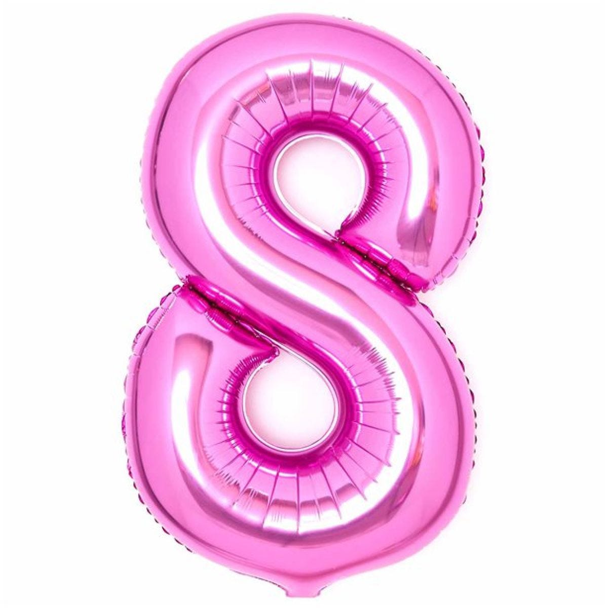 Number 8 Pink Foil Balloon - 34"