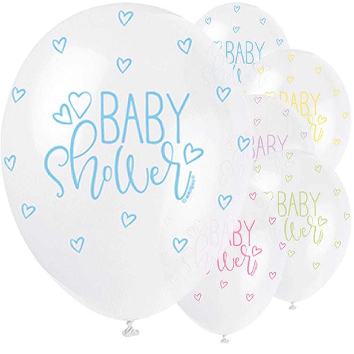 Baby Shower Pastel Mix Latex Balloons - 12"