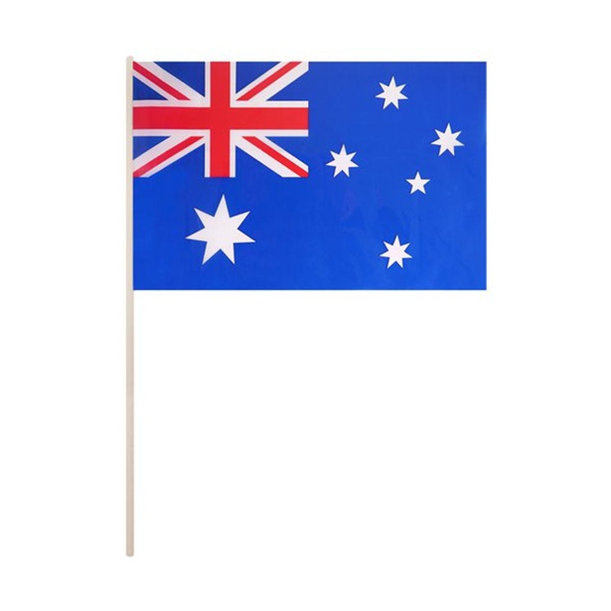 Australian Hand Waving Flag