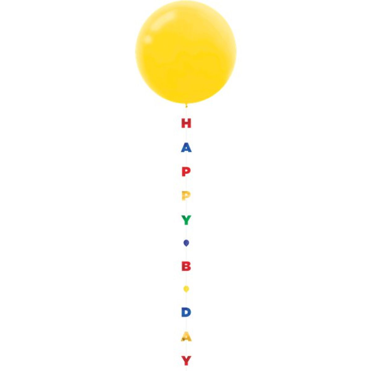 Happy Birthday Glittery Balloon Tail - 1.8m