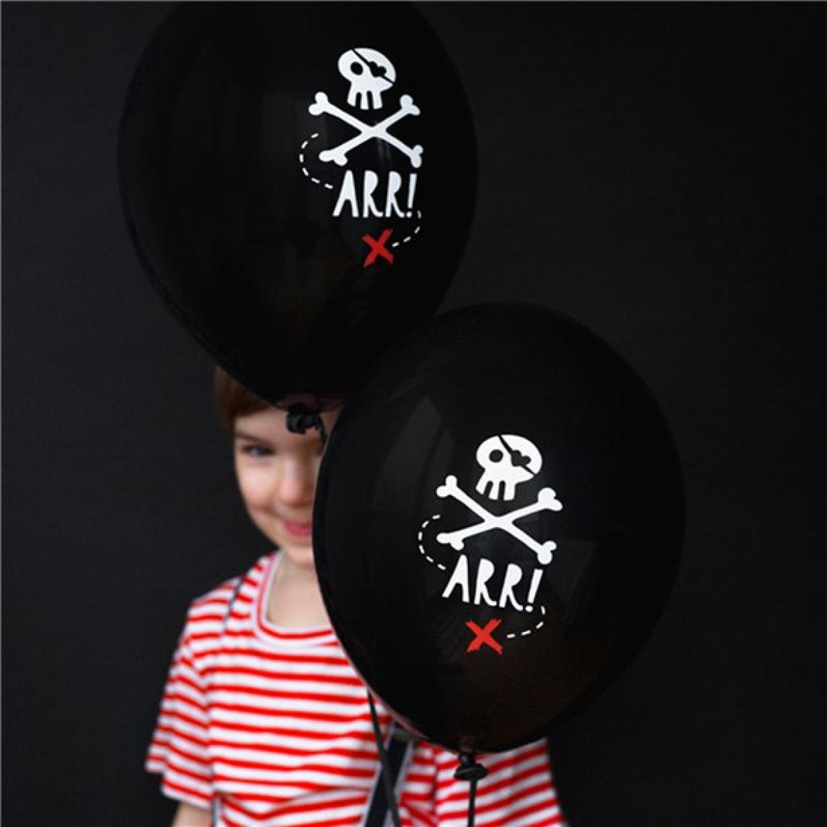 Pirate Skull Balloons - 12" Latex (6pk)