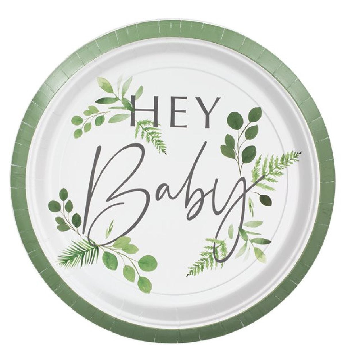 Botanical Baby Paper Plates - 24cm