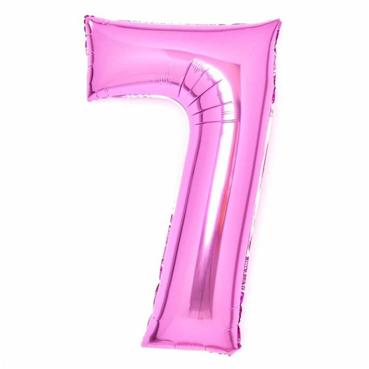 Number 7 Pink Foil Balloon - 34"