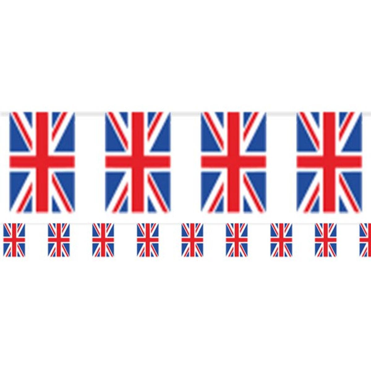 Union Jack Plastic Flag Bunting - 10m