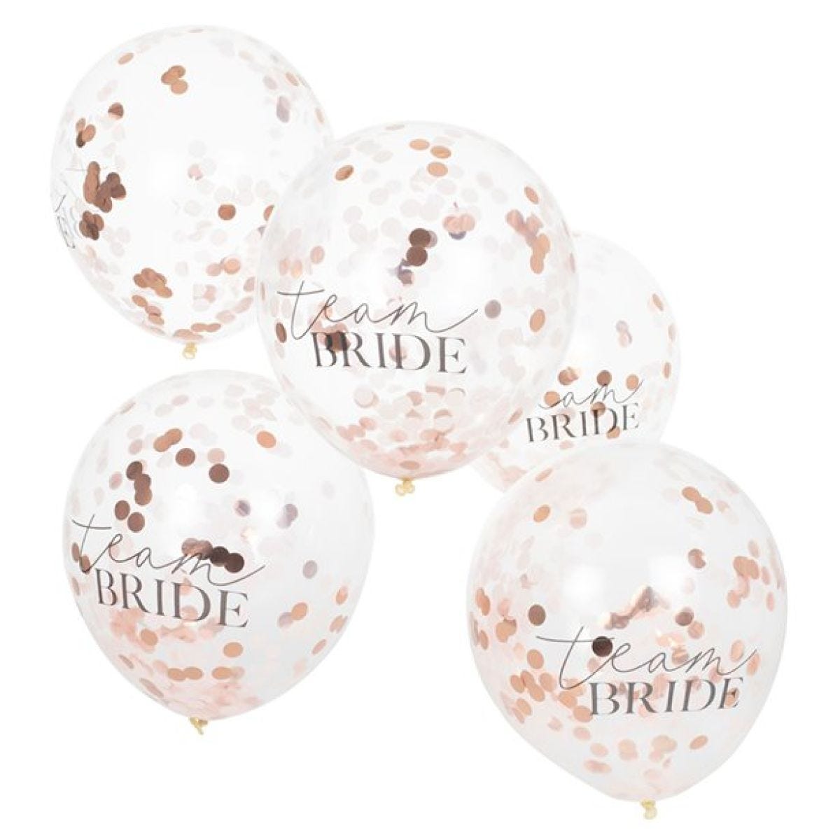 Team Bride Confetti Latex Balloons - 12"