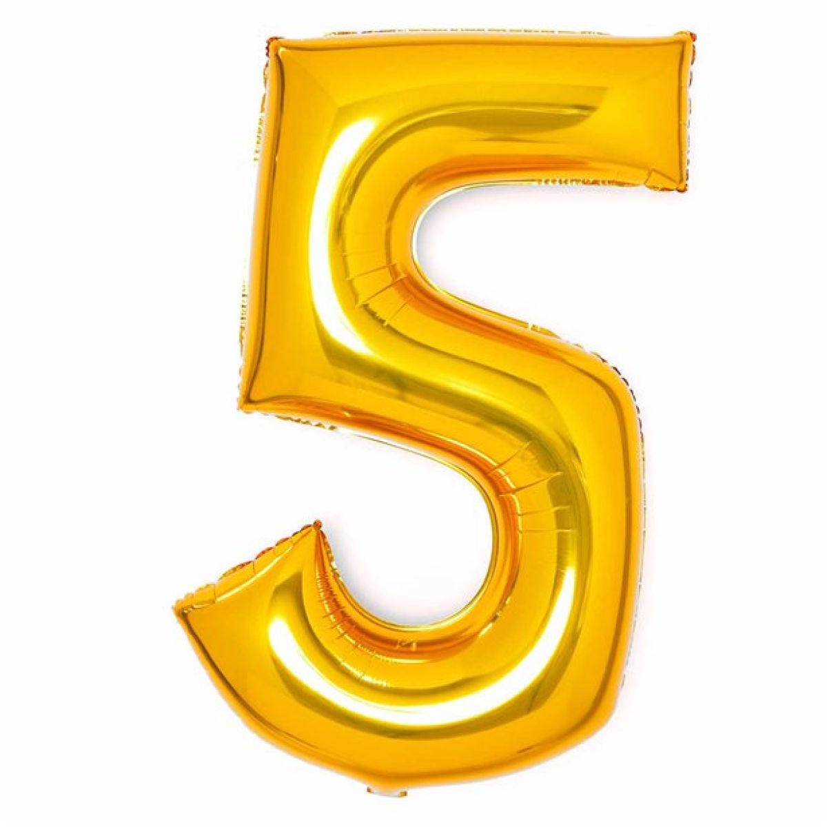 Number 5 Gold Foil Balloon - 34"