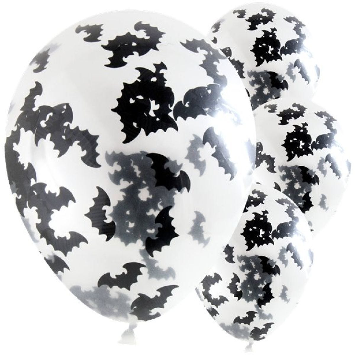 Bat Confetti Balloons - 12" Latex (4pk)