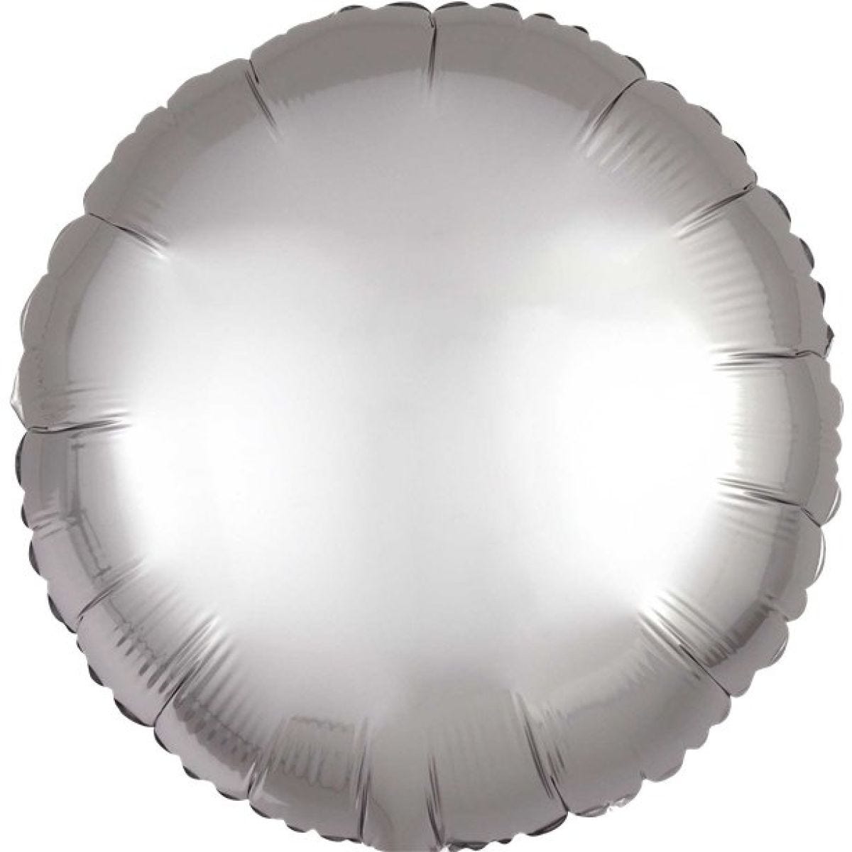 Platinum Satin Luxe Circle Foil Balloon - 18"