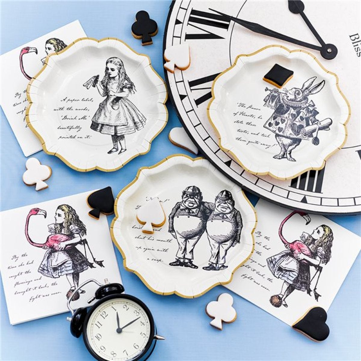 Alice in Wonderland Plates - 23cm (12pk)