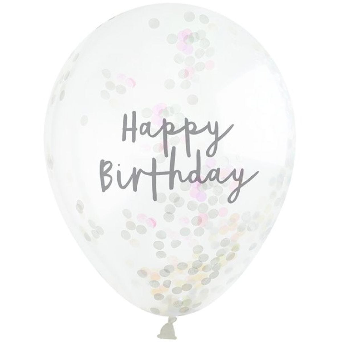 H.Bday Irid Conf Balloons 5pk (Balloons)