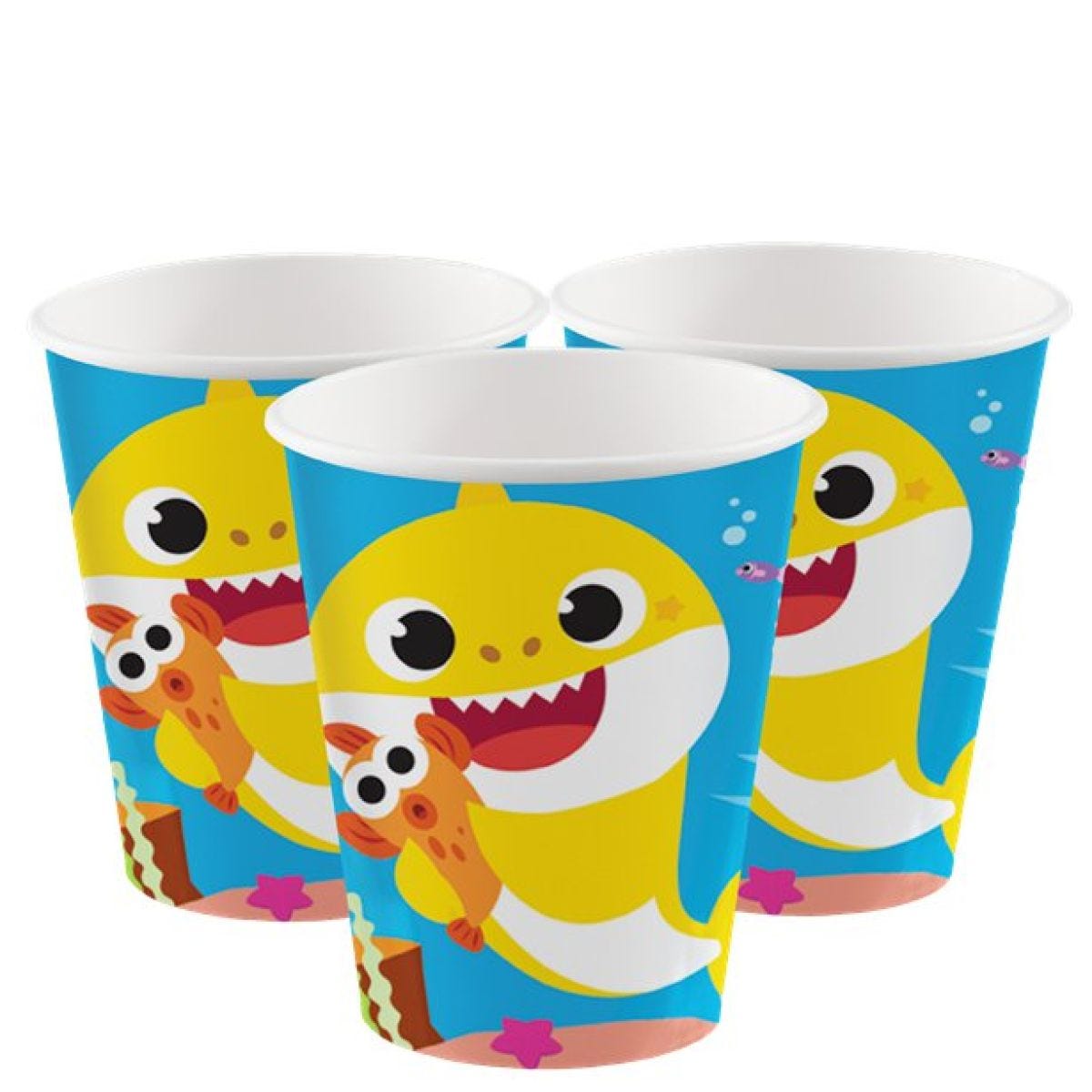 Baby Sharks Paper Party Cups 250ml (8pk)