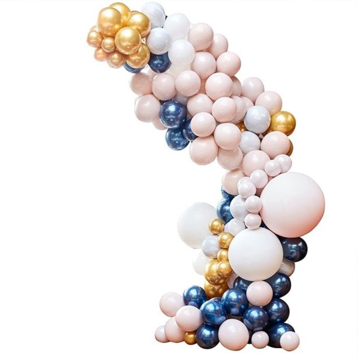 Marble, Navy & Gold Chrome Large Balloon Arch DIY Kit