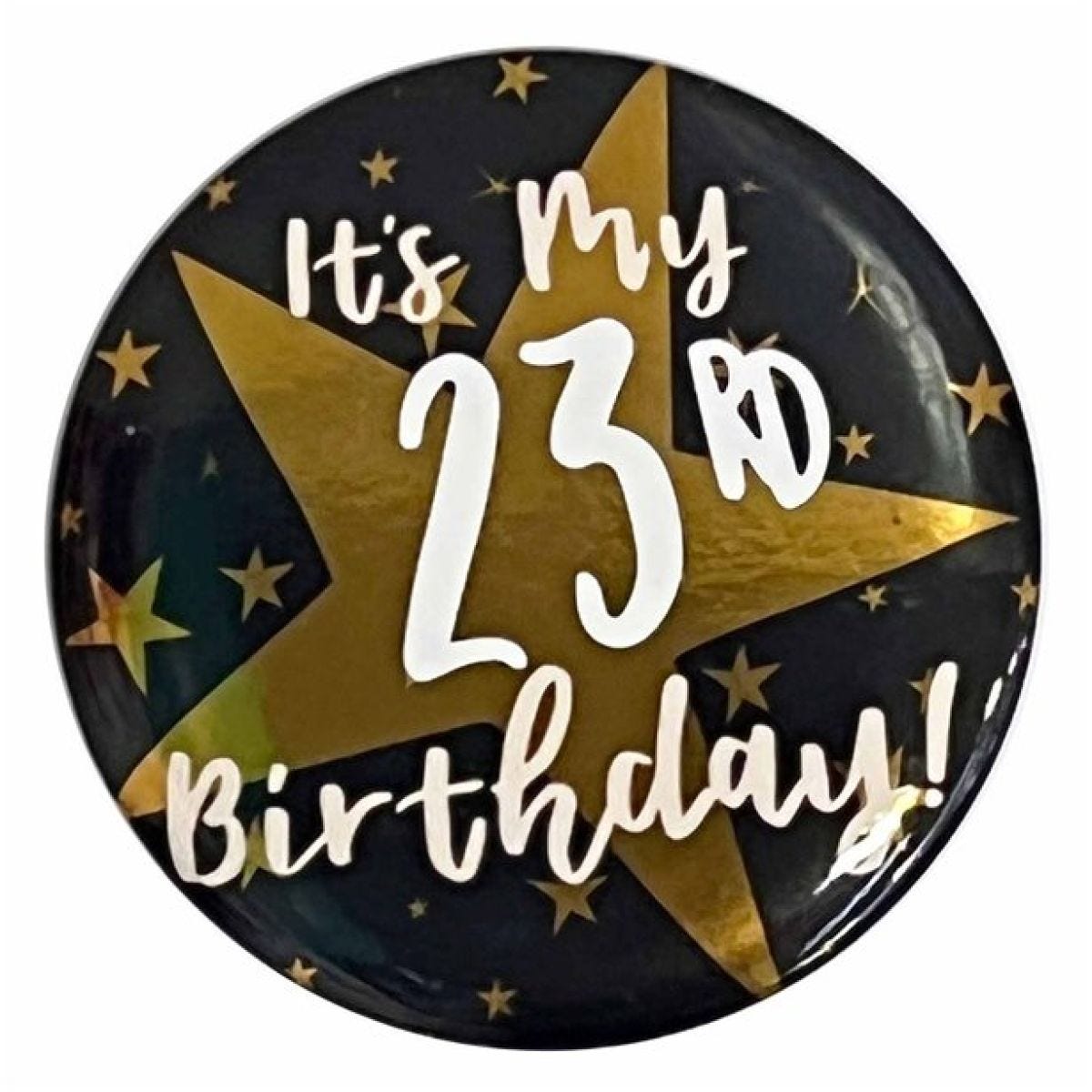 Add an Age Star Birthday Badge - 6cm