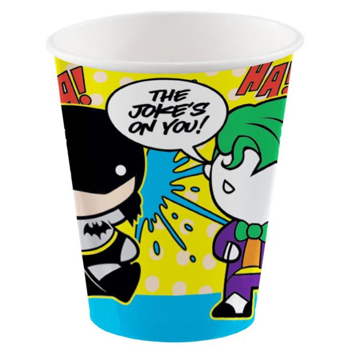 Batman & Joker Paper Cups - 250ml (8pk)