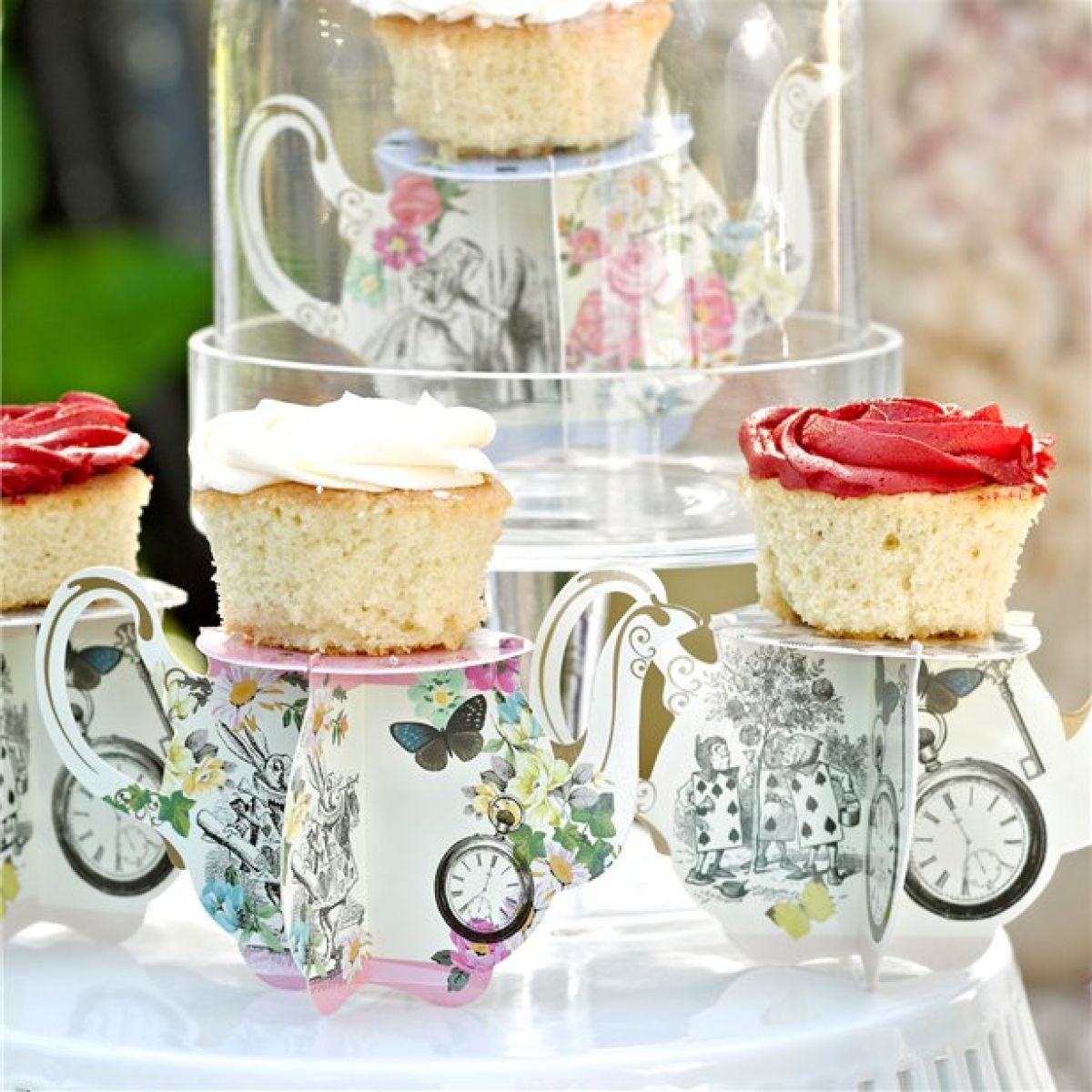 Alice in Wonderland Teapot Cake Stands - 8cm