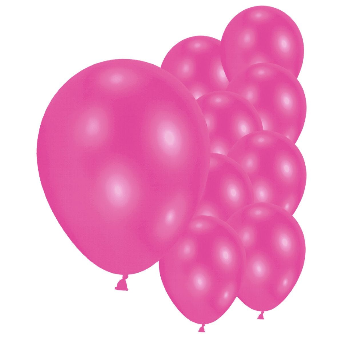 9&apos;&apos; Metallic Magenta Latex Balloons (10pk)