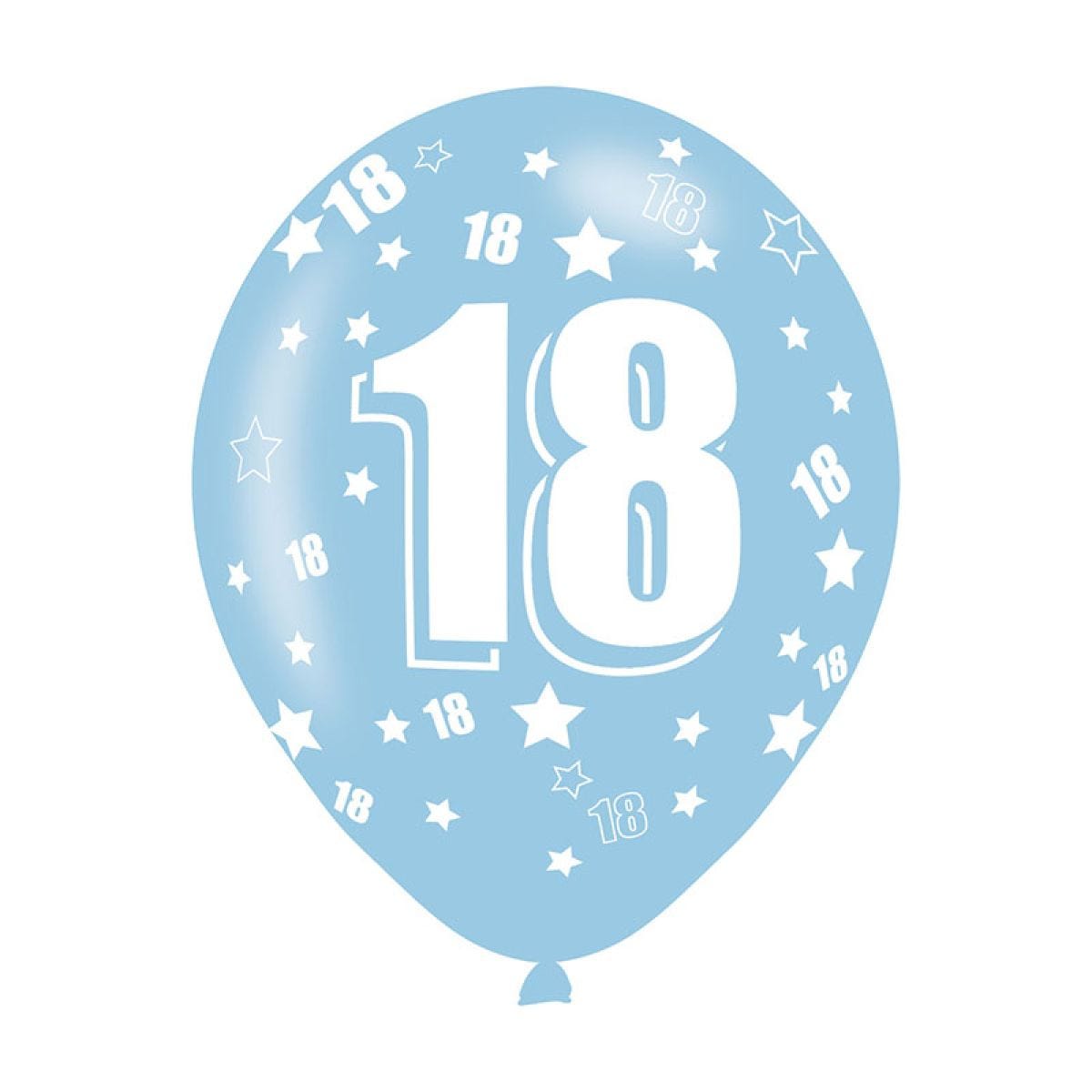 18th Birthday Assorted Balloons - 11&apos;&apos; Latex (6pk)