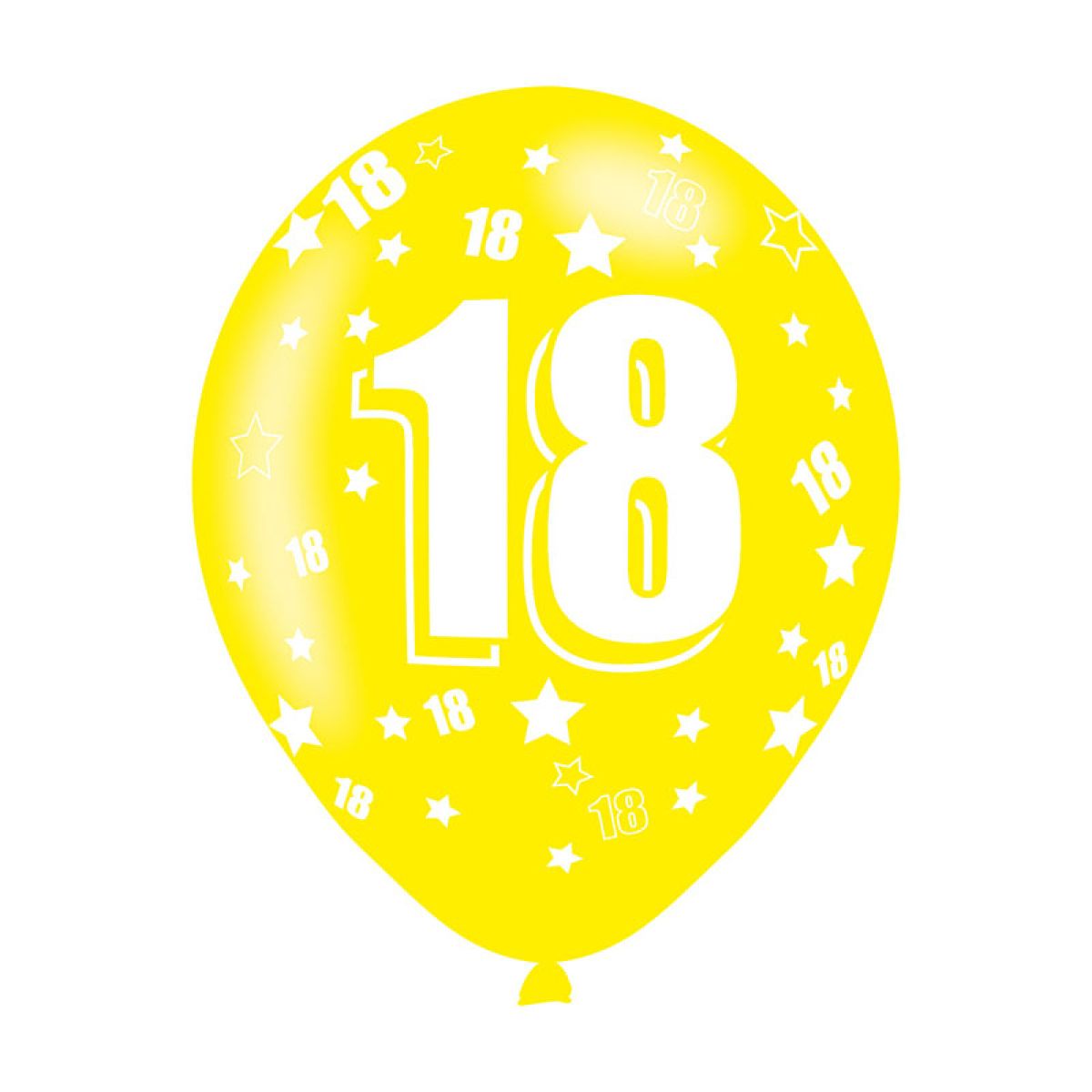 18th Birthday Assorted Balloons - 11&apos;&apos; Latex (6pk)