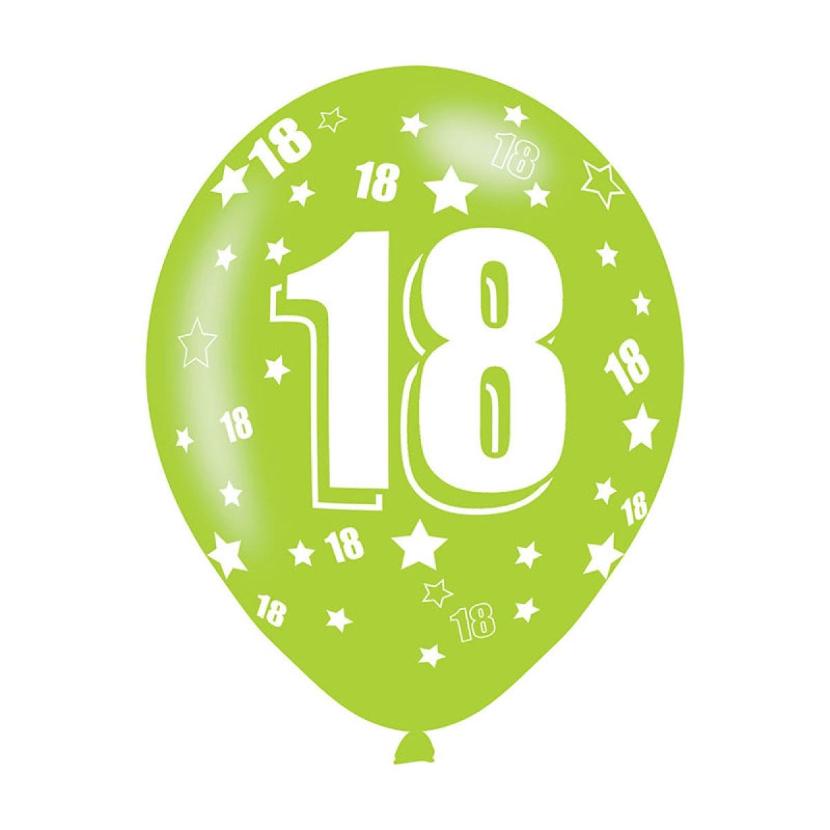 18th Birthday Assorted Balloons - 11&apos;&apos; Latex (6pk)