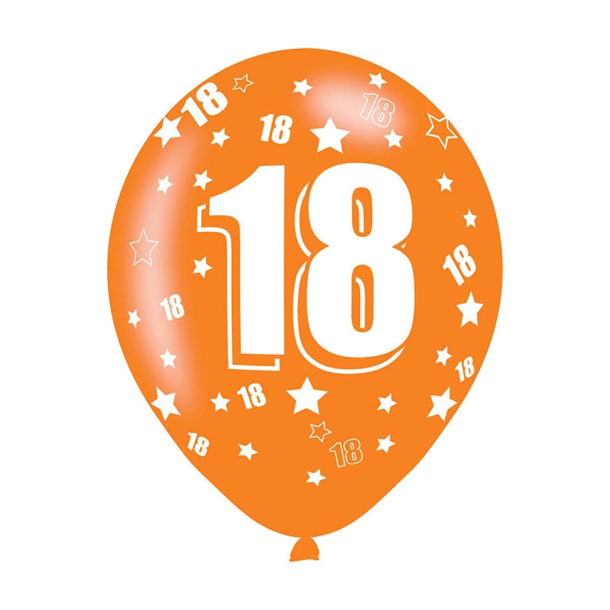 18th Birthday Assorted Balloons - 11&apos;&apos; Latex (6pk)