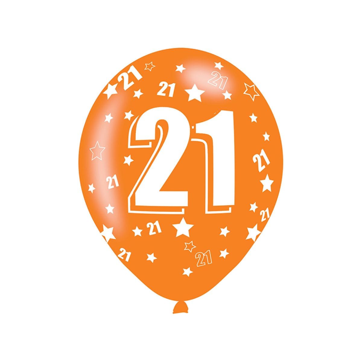 21st Birthday Assorted Balloons - 11&apos;&apos; Latex (6pk)