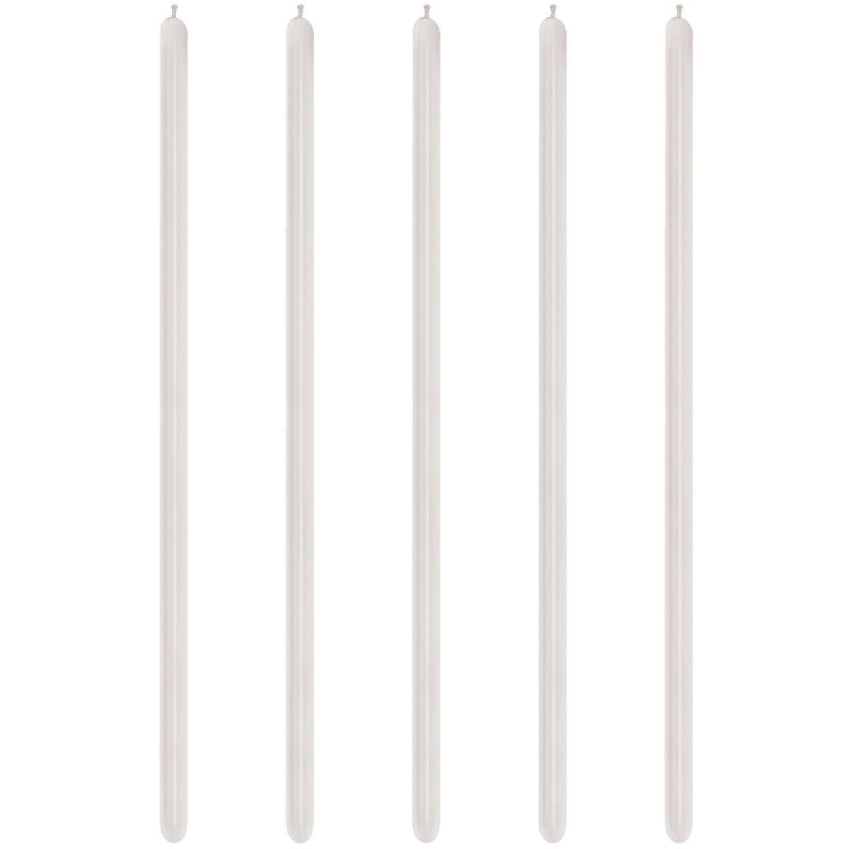 Silver Satin Modelling Balloons - 260 Latex (100pk)