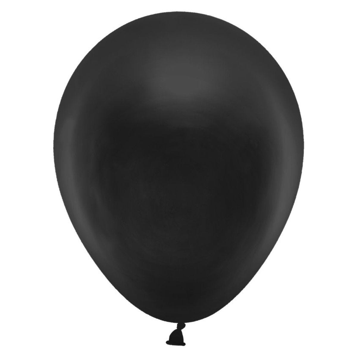 Black Metallic Balloons - 12" Latex (10pk)