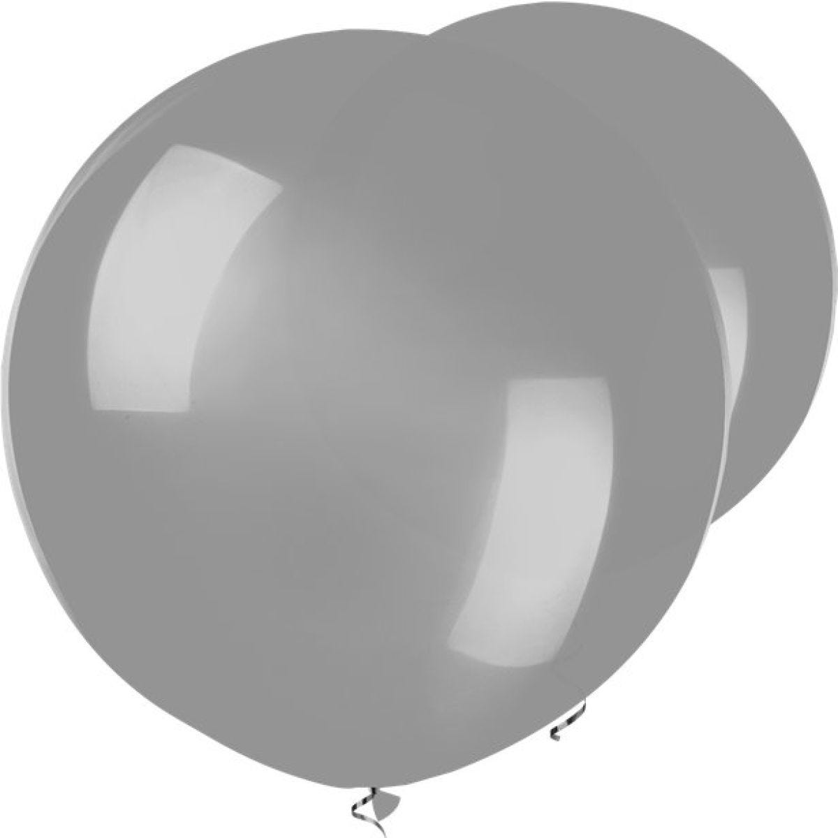 Silver Large Balloons - 36" Latex (10pk)