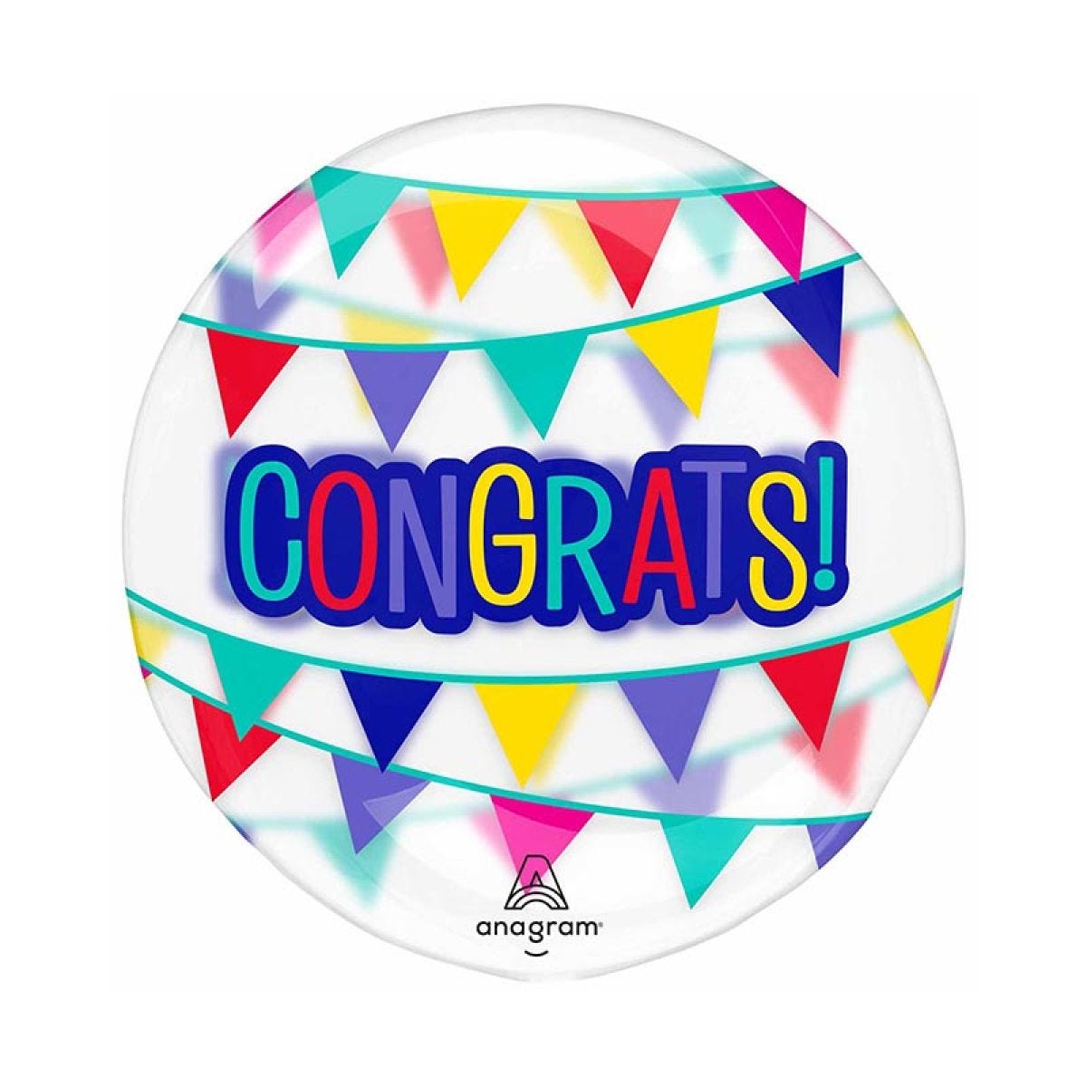 Congrats Banner Clearz Balloon - 18"