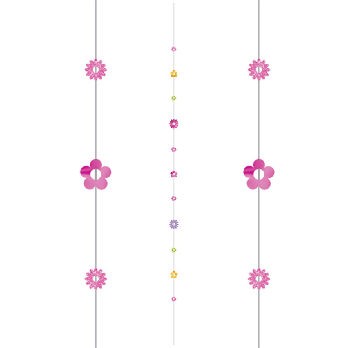 Glitter Flowers Paper Balloon tail - 1.8m