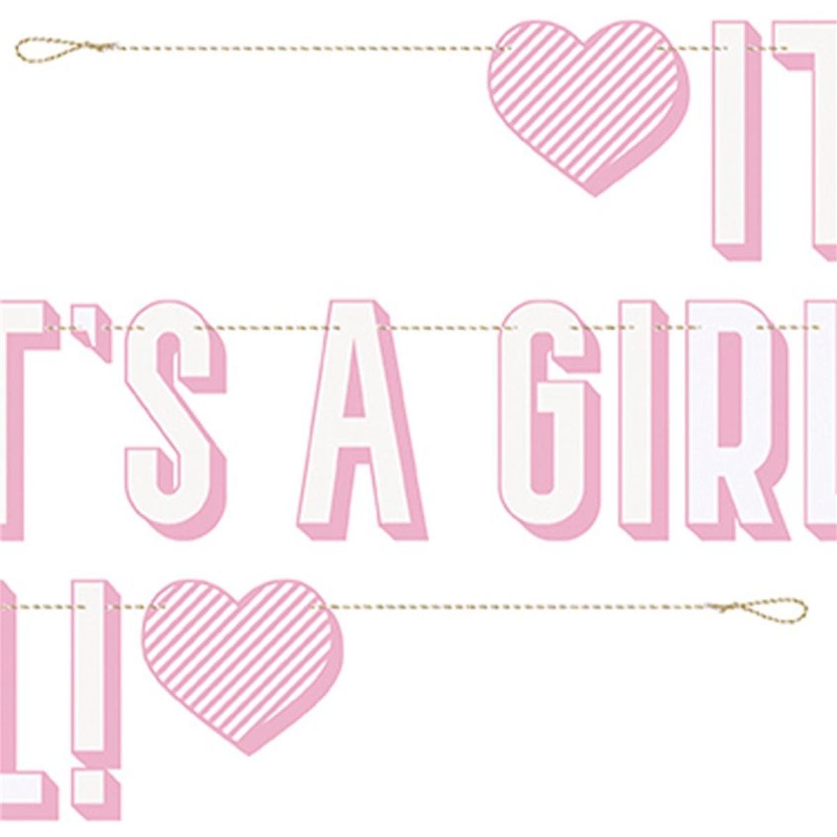 It&apos;s A Girl Paper Banner - 1.8m