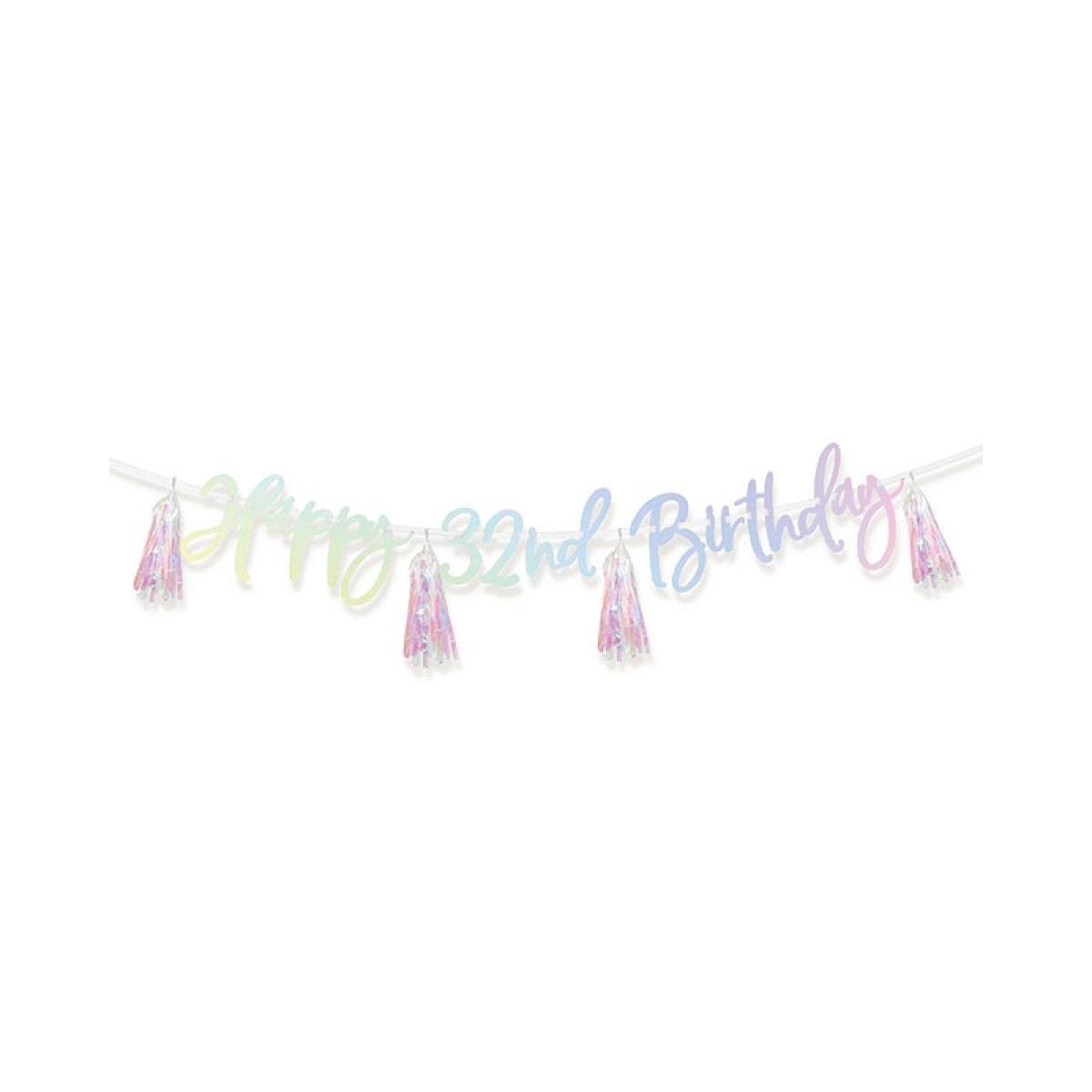 Iridescent Add an Age Bday Banner - 2.7m