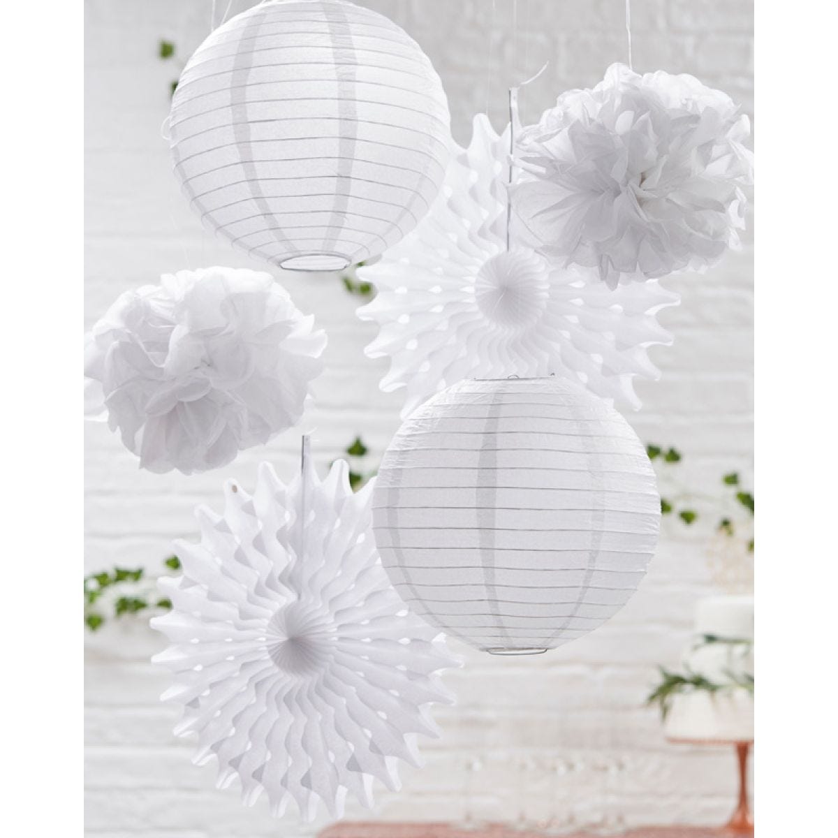 Beautiful Botanics White Mixed Hanging Decorations