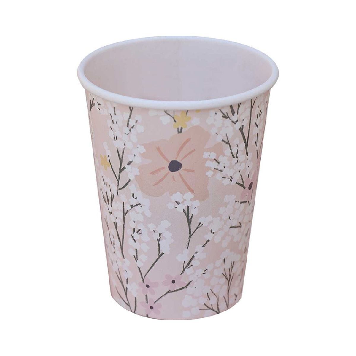 Birthday Bloom Floral Paper Cups (8pk)