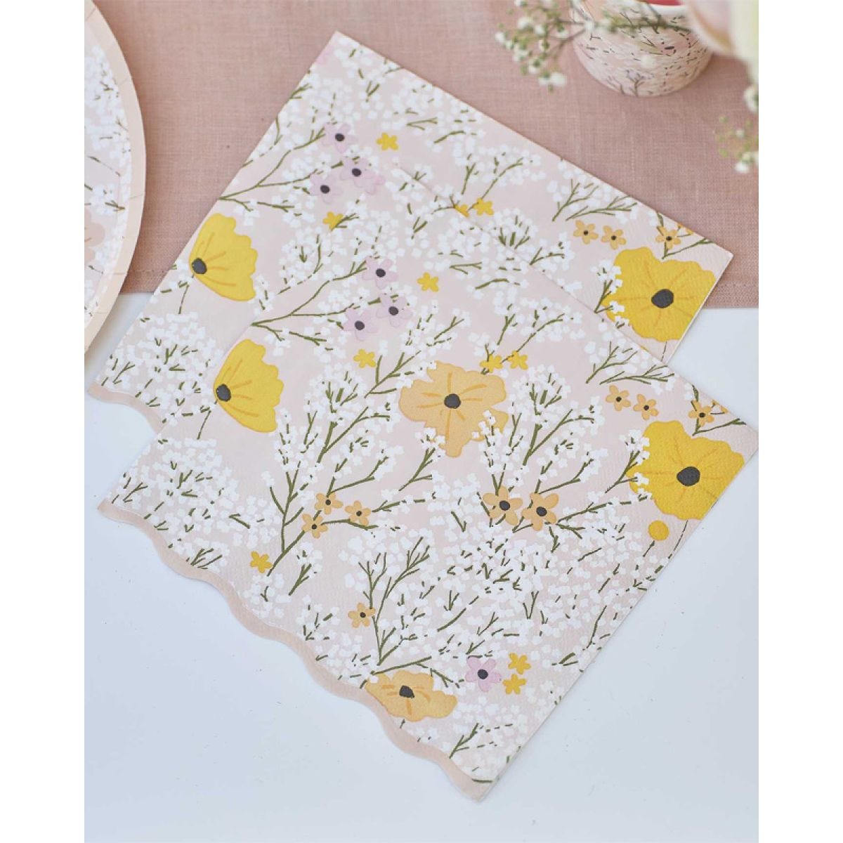 Birthday Bloom Floral Paper Napkins - 33cm (16pk)