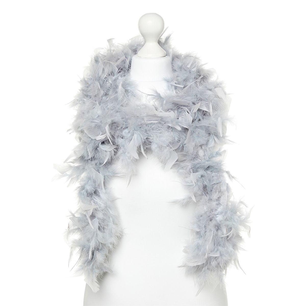 Deluxe Silver Feather Boa