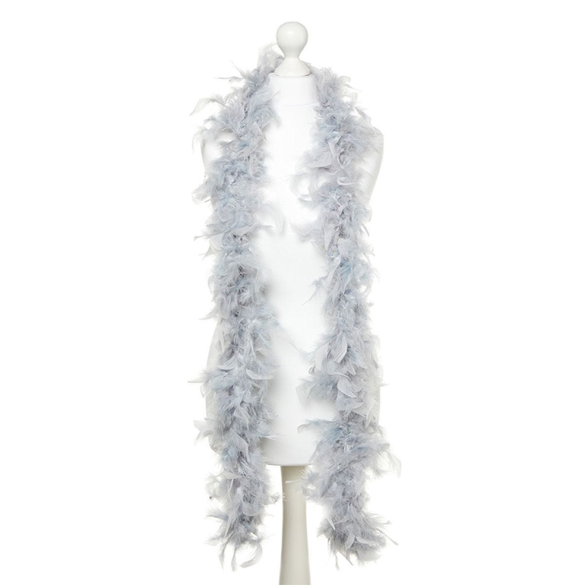 Deluxe Silver Feather Boa