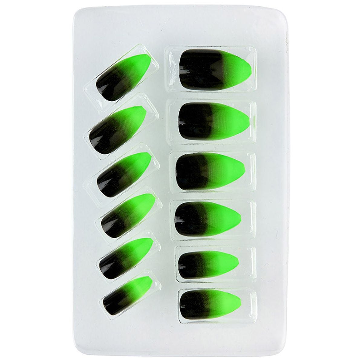 Neon Green Stiletto Nails