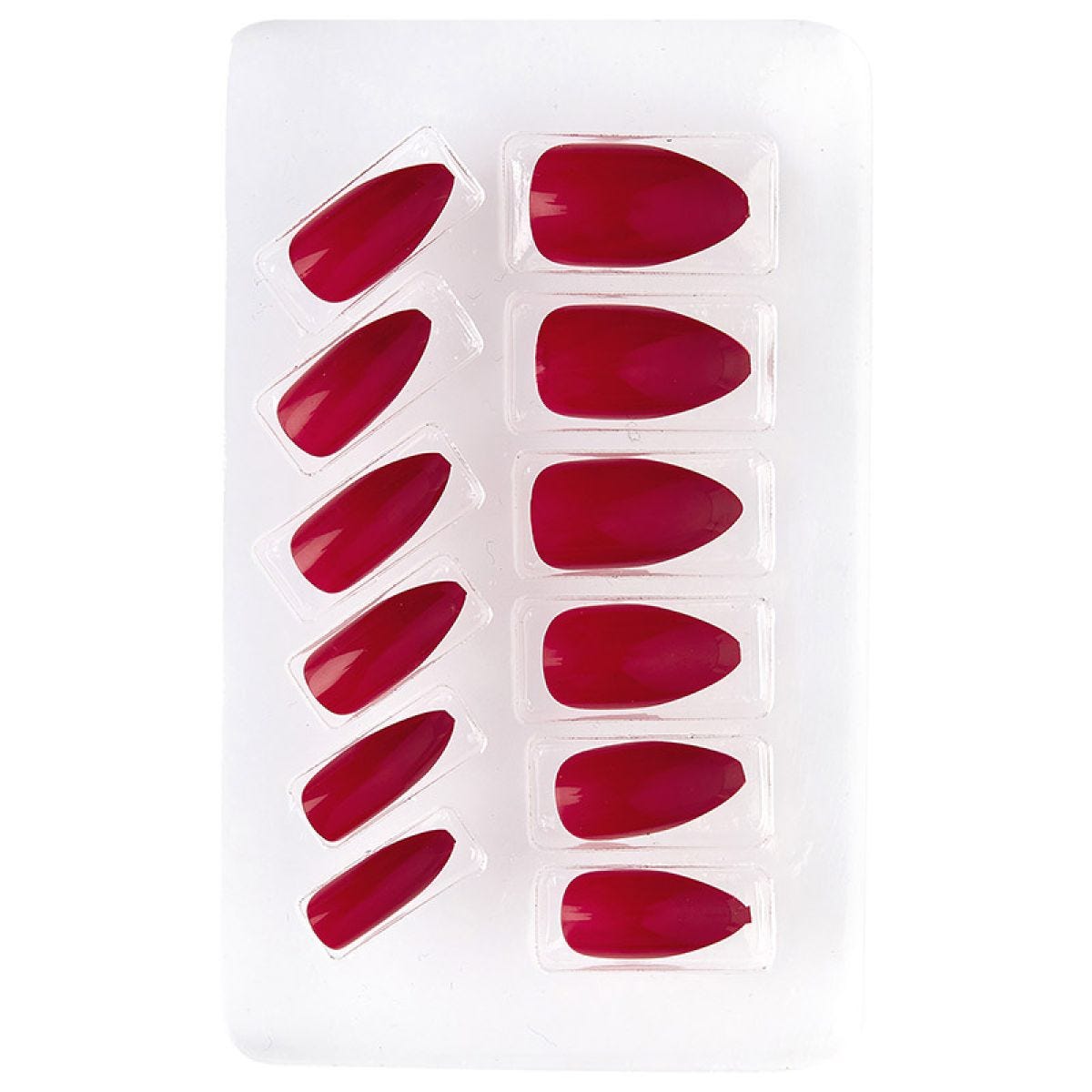 Burgundy Stiletto Nails
