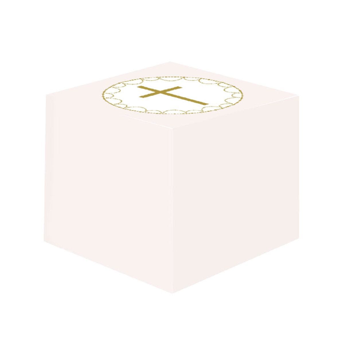 Pink Botancial Cross Favour Boxes