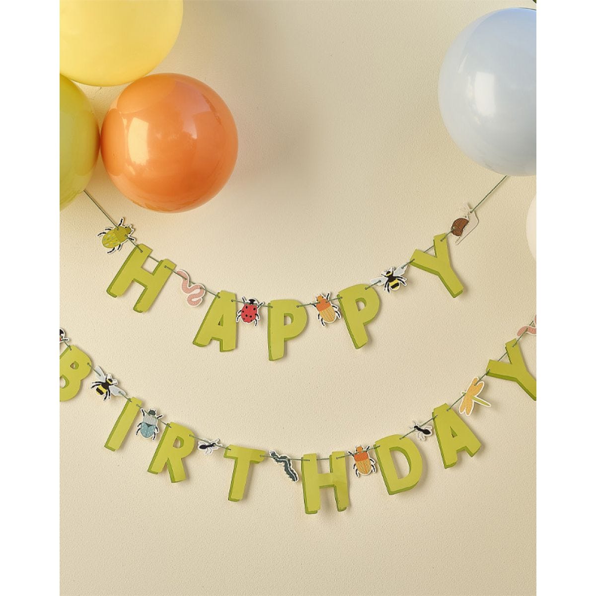 Bugging Out Happy Birthday Letter Banners - 1.5m (2pk)