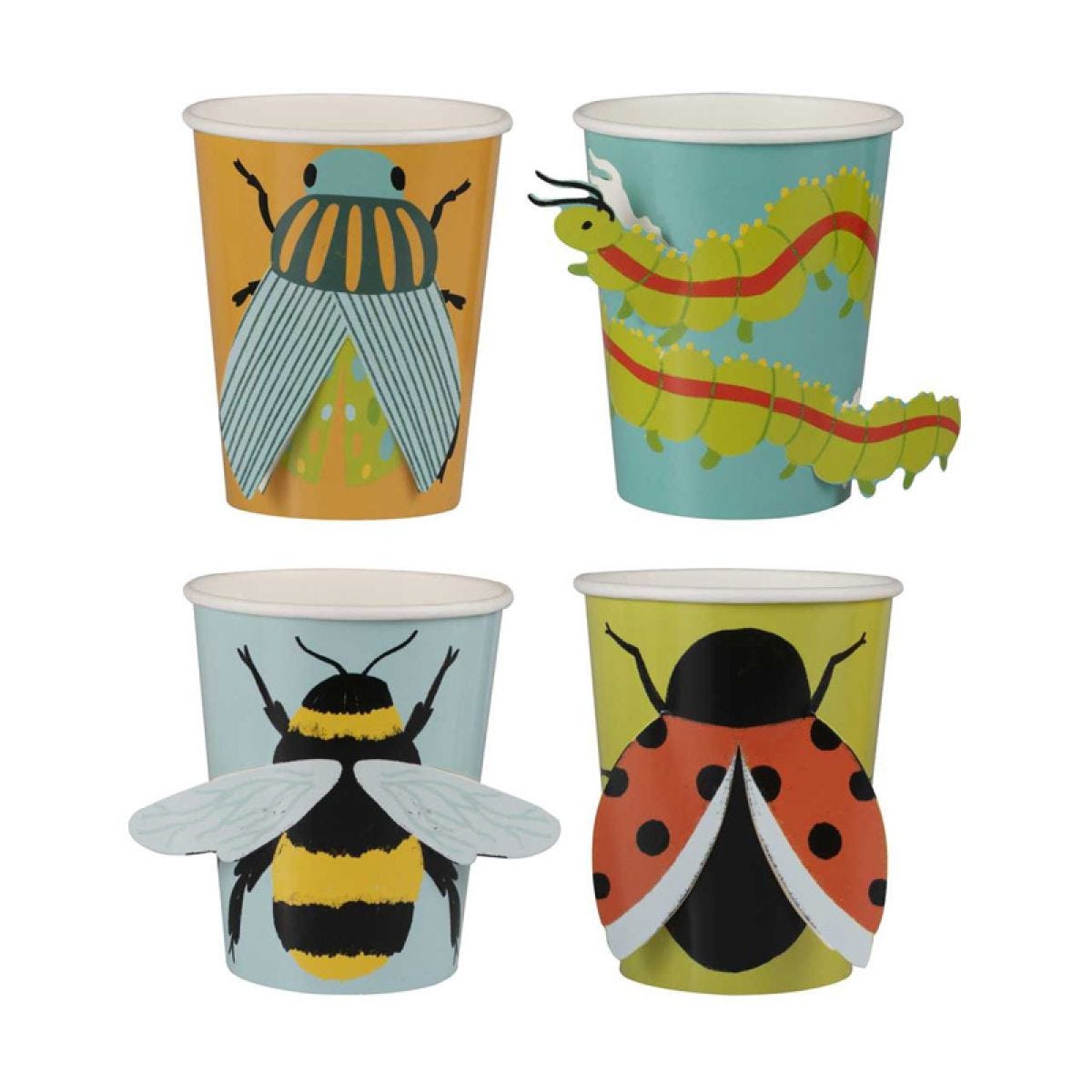 Bugging Out 3D Pop Out Bug Paper Cups (8pk)