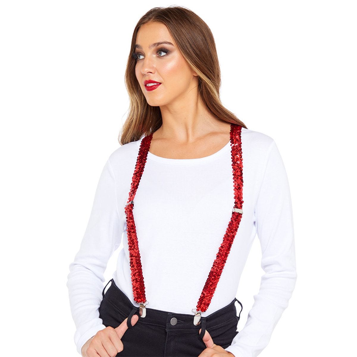 Red Sequin Braces