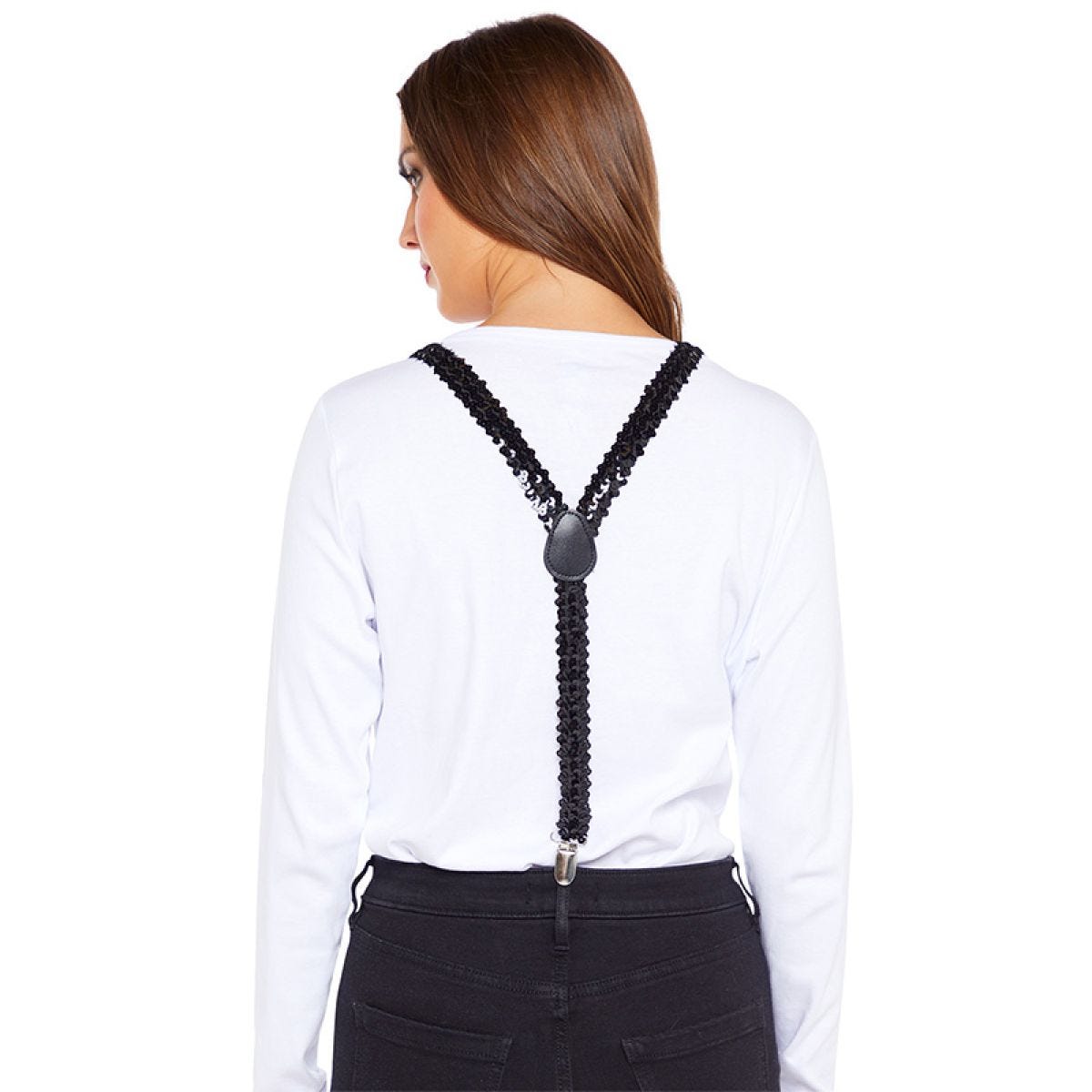 Black Sequin Braces